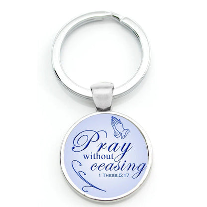 Keychain With Printed Bible Quote