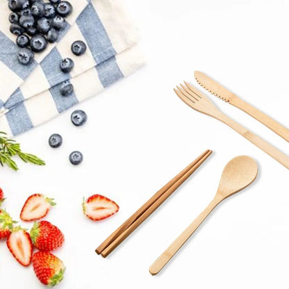 Bamboo cutlery kit, view 6