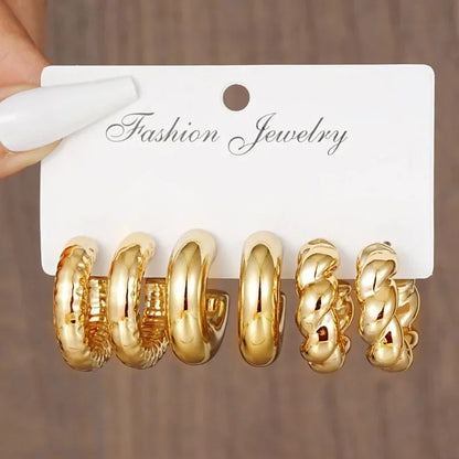 Cross-Border minimalist C-earrings