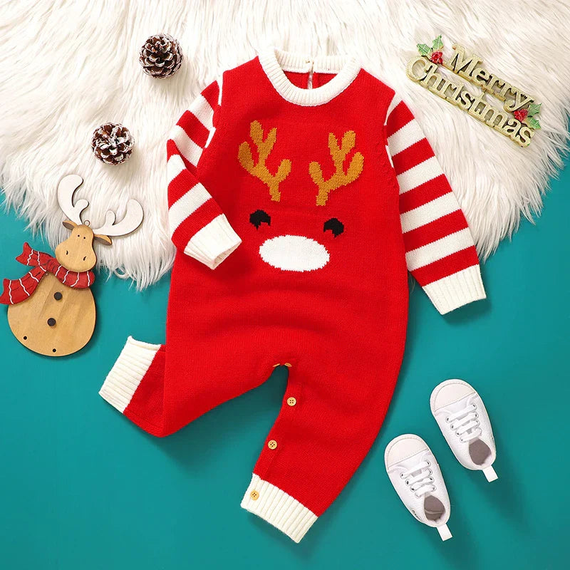 Baby Christmas Knit Romper