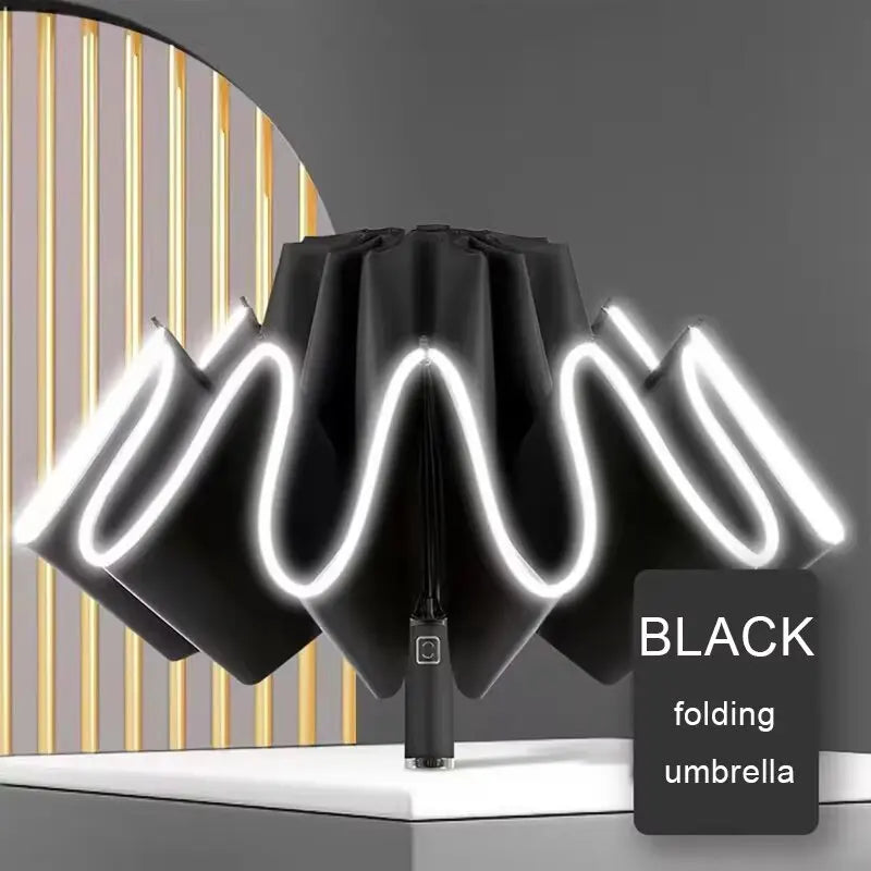 Inverted car umbrella in black