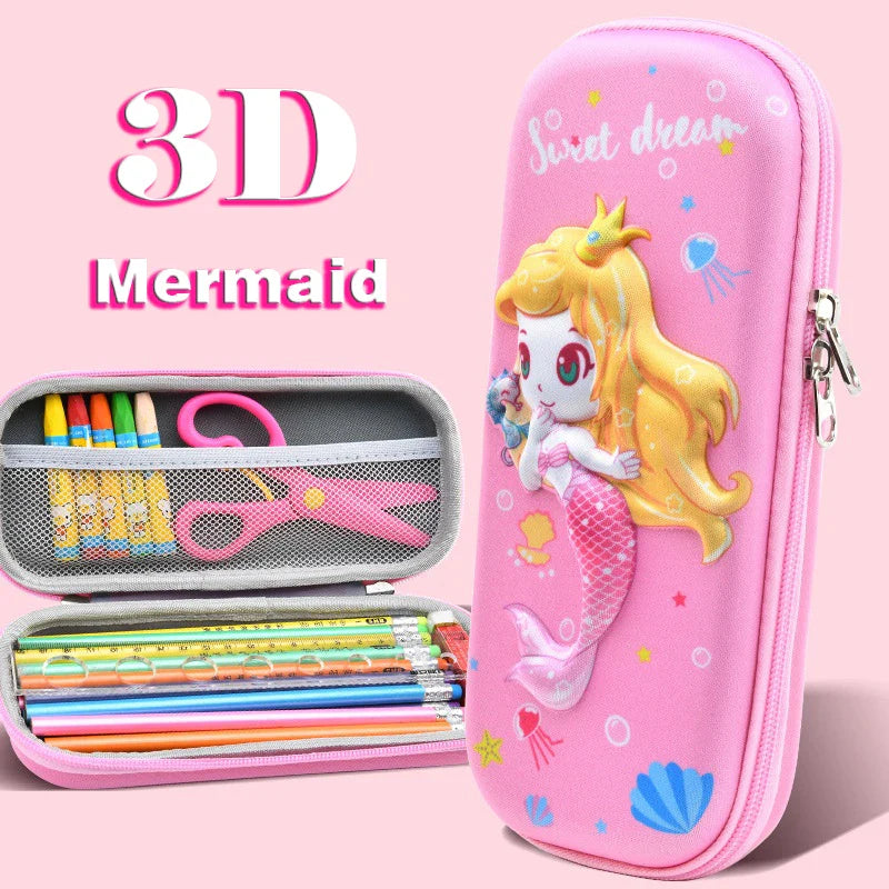 3D Large Capacity Unicorn Pencil Case