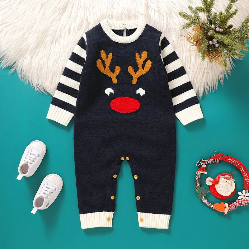 Baby Christmas Knit Romper