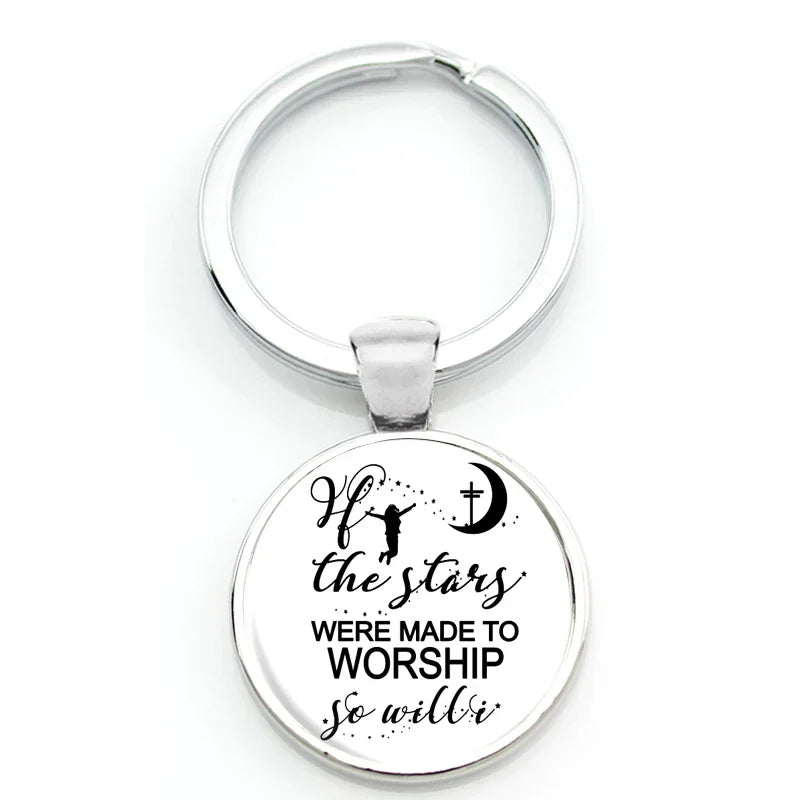 Keychain With Printed Bible Quote