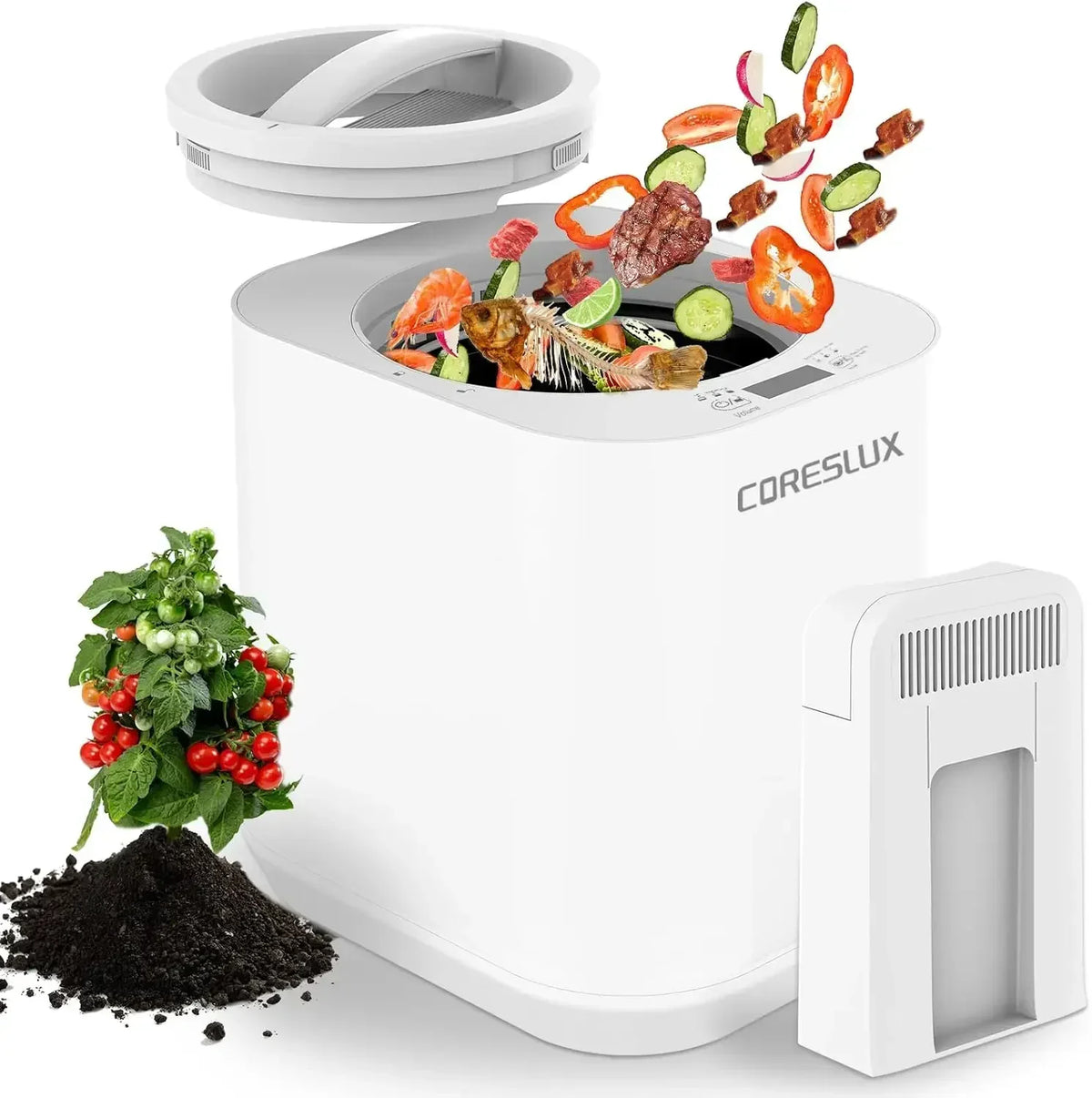 Electric food waste recycler for home countertops, 4L