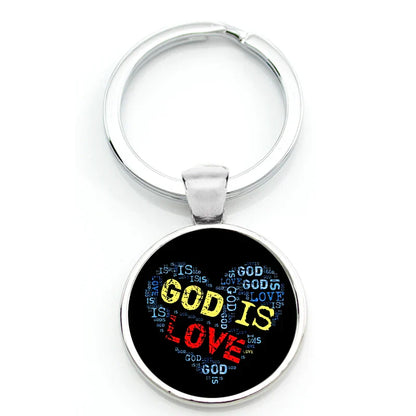 Keychain With Printed Bible Quote