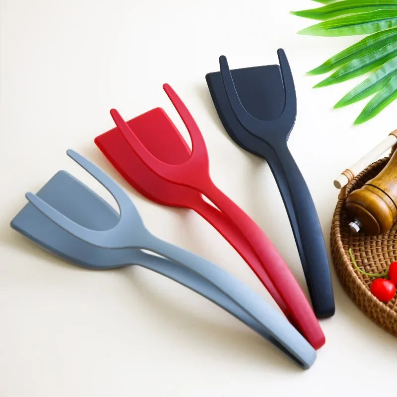 2 in1 Silicone Clip Spatula for Frying