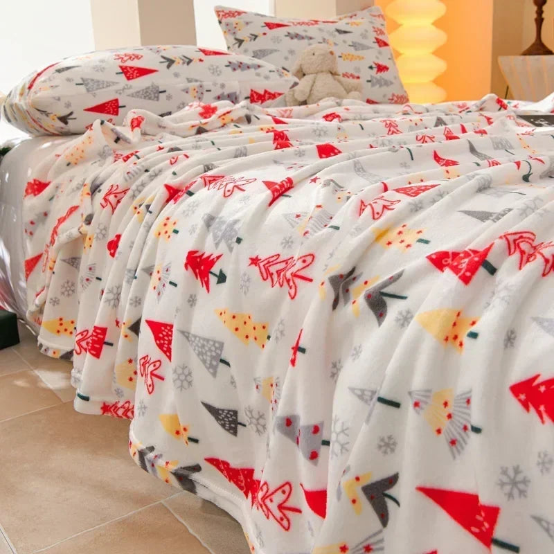 Christmas flannel blanket, view 10