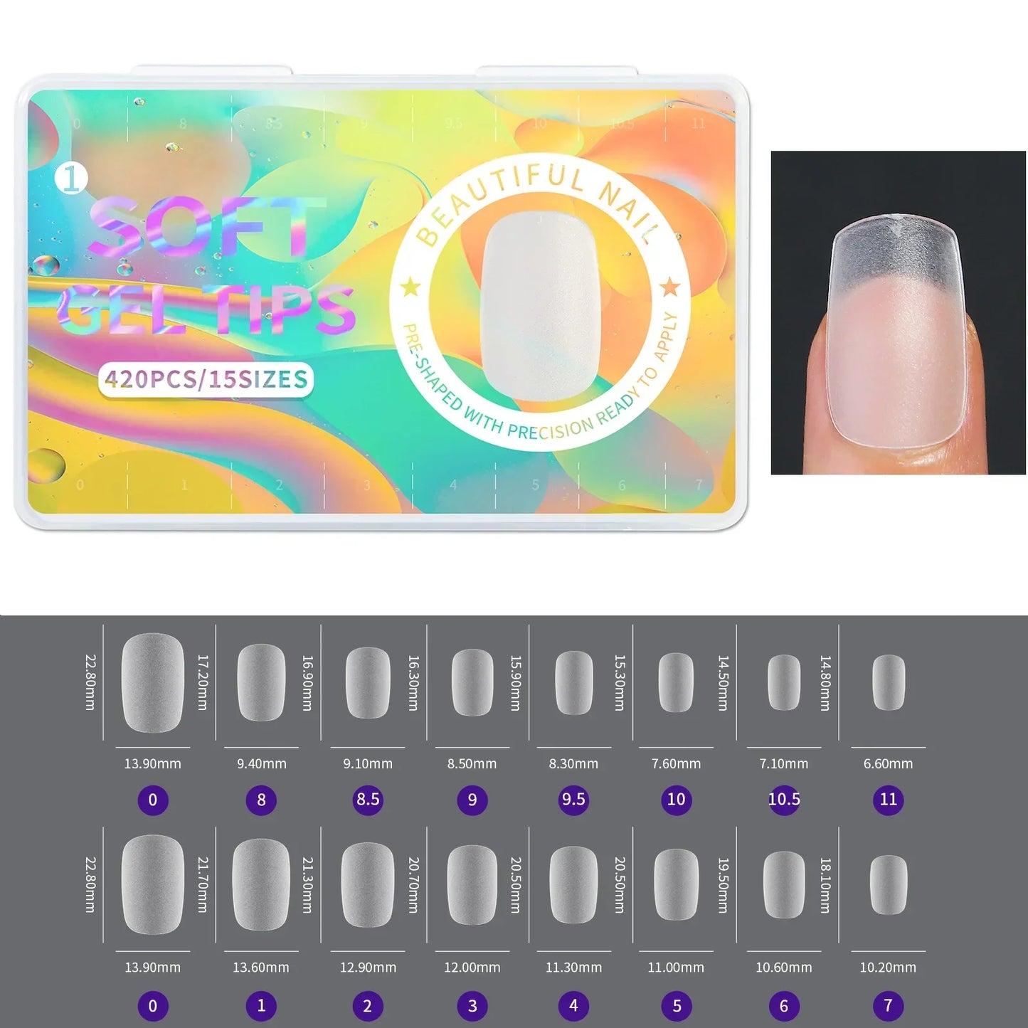 Frosted Press On Acrylic Nails