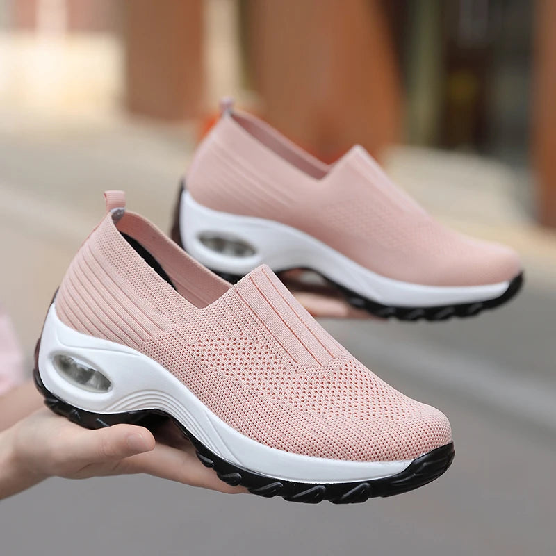 Air Cushion Slip-On Women Walking Shoes - MONLANE