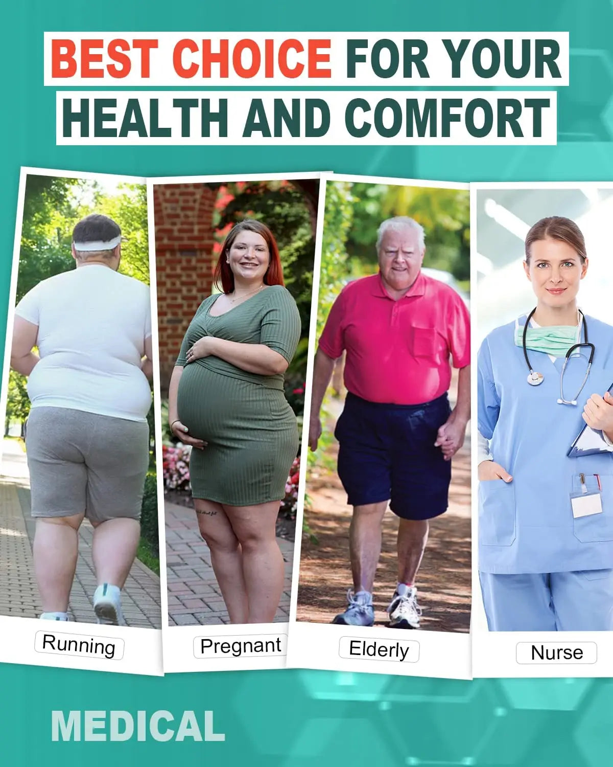 Running Compression Socks Knee High -Plus Size