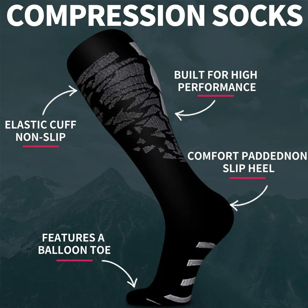 1 Pair Sports Compression Socks for Women and Men