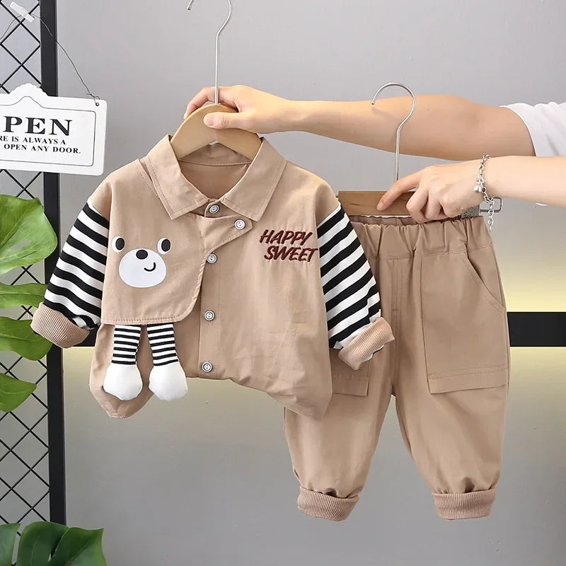 Baby Boy Jacket Pants 2Pcs Set