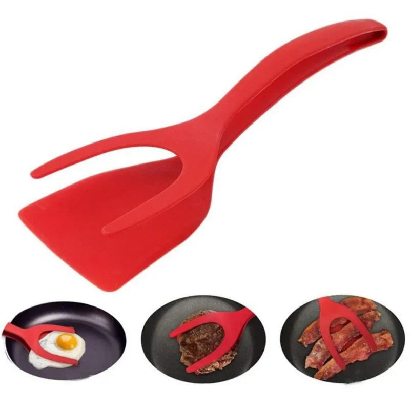 2 in1 Silicone Clip Spatula for Frying