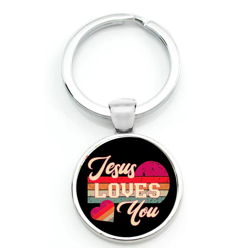 Keychain With Printed Bible Quote