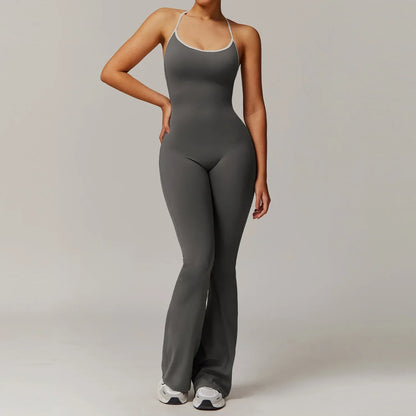 Cross Back Yoga Jumpsuit - MONLANE