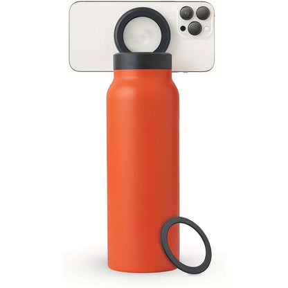 Stainless Steel Water Bottle with Phone Holder