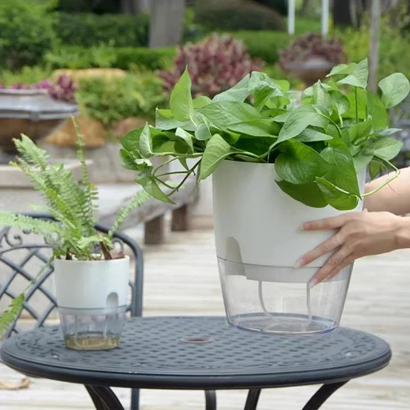 Self Watering Plastic Flower Pot