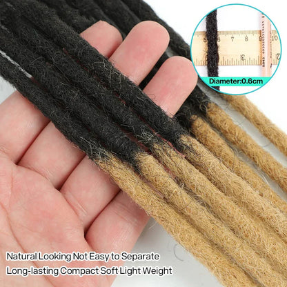 Human Hair Kinky Straight Crochet Locs 20/18inch