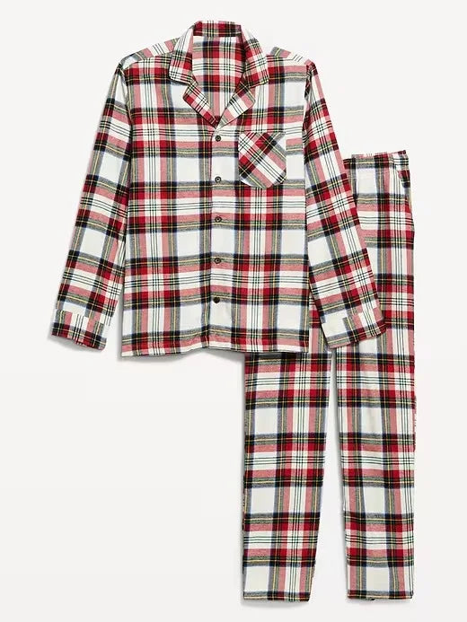 Plaid Print Christmas Family Pajamas Set