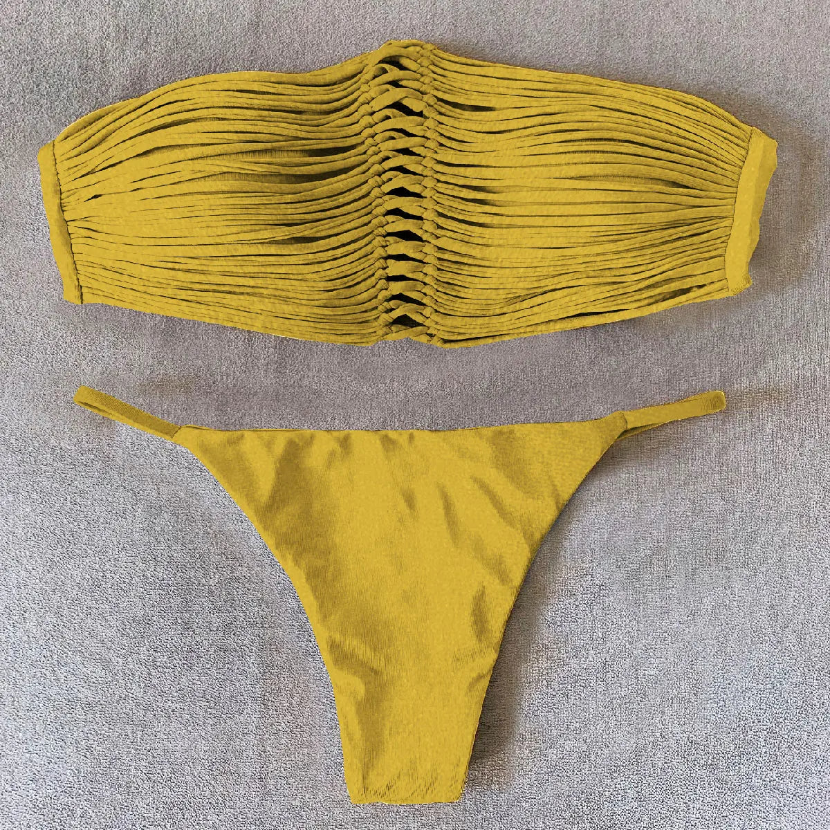 Ruched Triangle Brazilian Bikini in 13 Colors