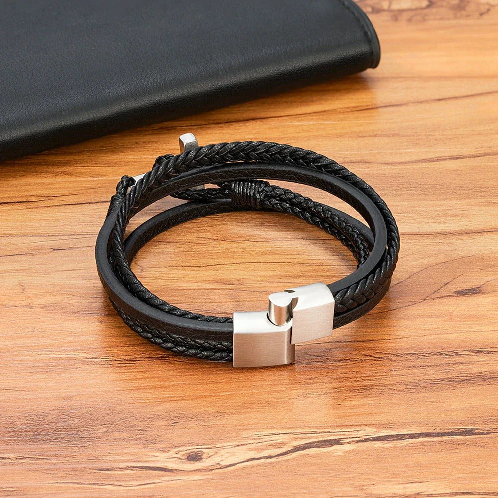Cross Men's Leather Bracelets
