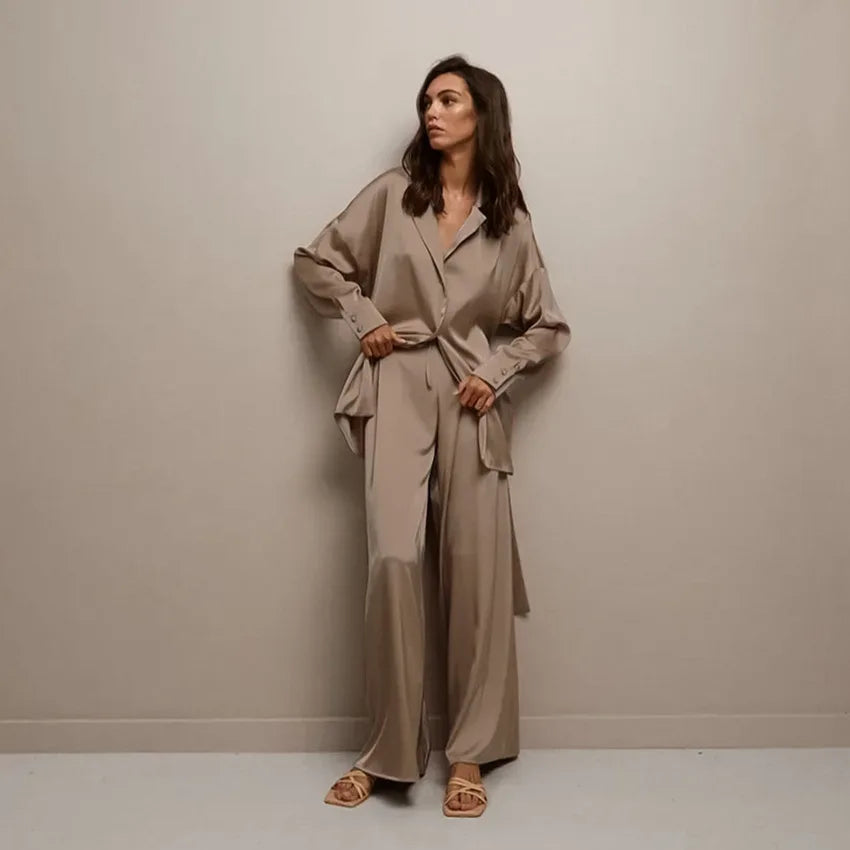 Silk-like Sleepwear Set