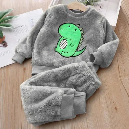 2Pcs Cozy Kids Winter Pajamas