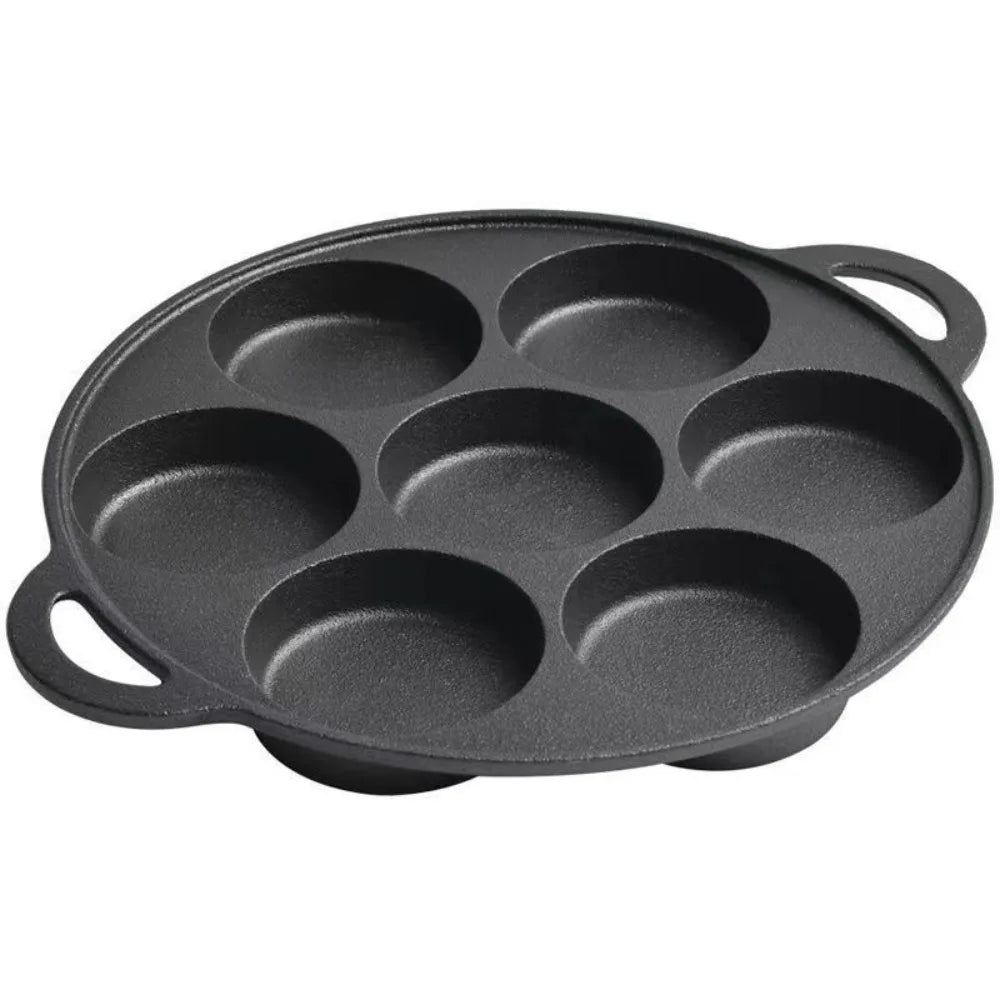 Multipurpose Cast Iron 7 Hole Non-Stick pan