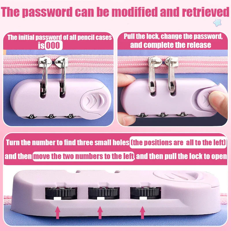 3D Large Capacity Unicorn Pencil Case