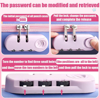 3D Large Capacity Unicorn Pencil Case