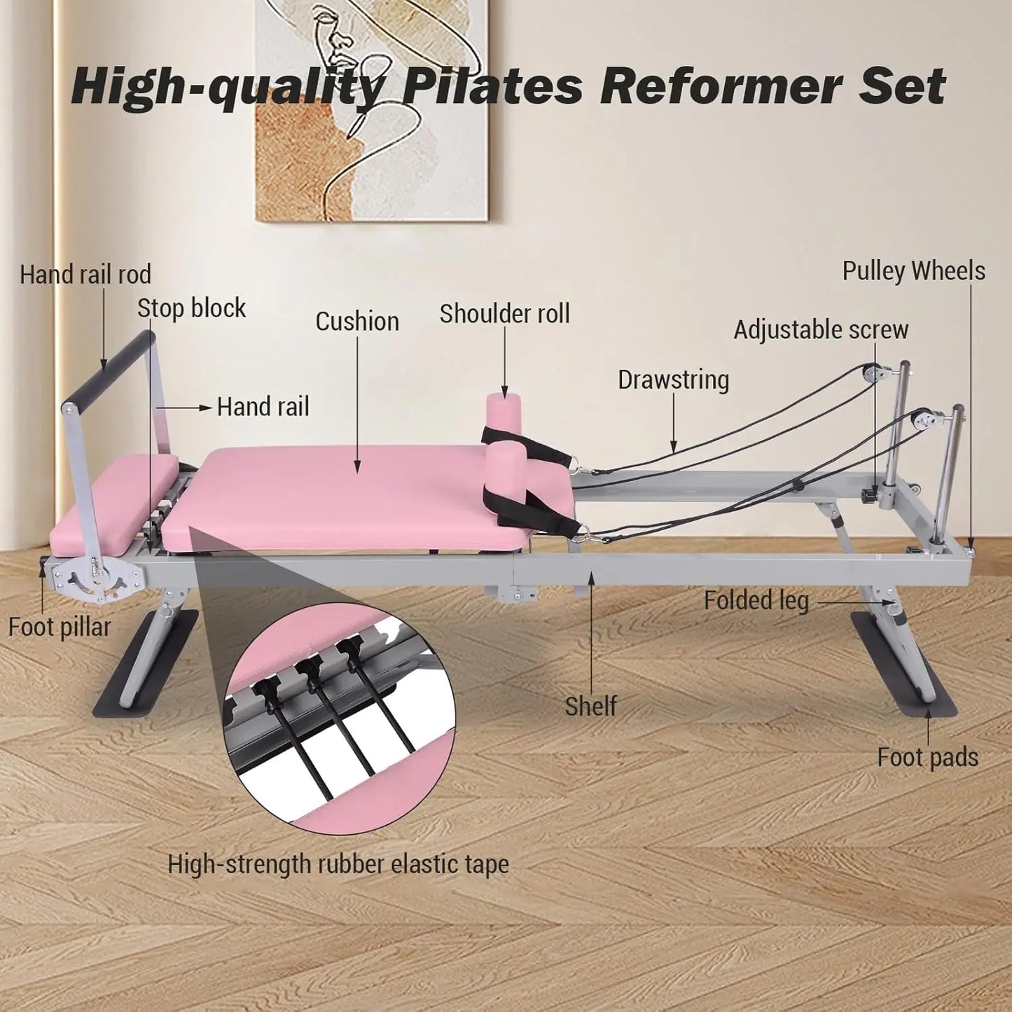 Foldable Home Pilates Reformer Machine
