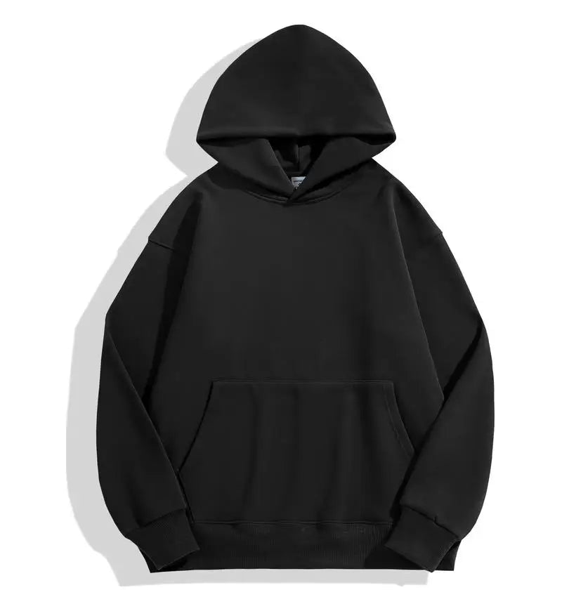 Casual Thick Solid Color Hoodies