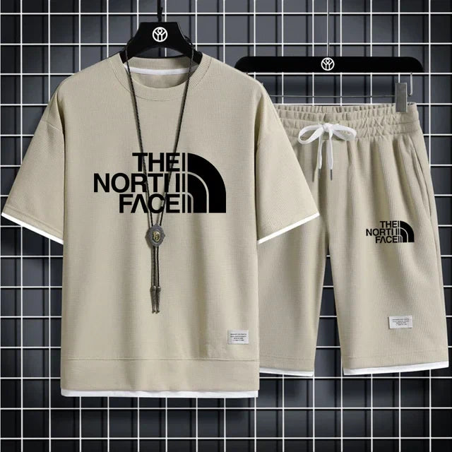 men's short-sleeved T 2-piece sports suit