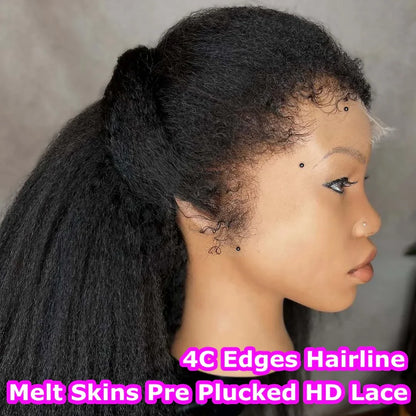 4C Kinky Hairline Lace Frontal Wig