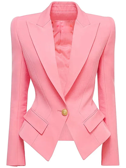 Designer Slim Fitting Single Button Blazer