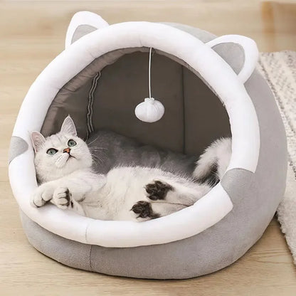 Foldable Self-Warming Cat Tent Bed