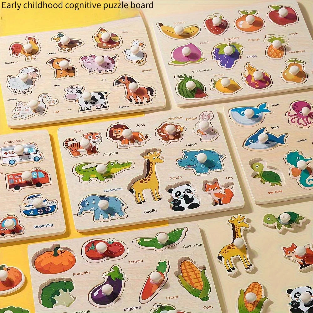 Montessori geometry puzzle board