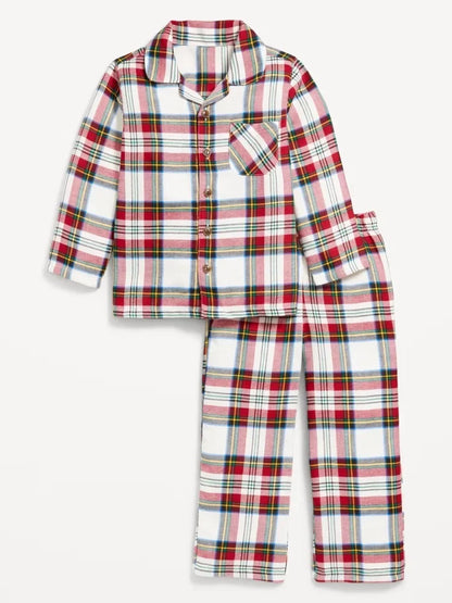 Plaid Print Christmas Family Pajamas Set
