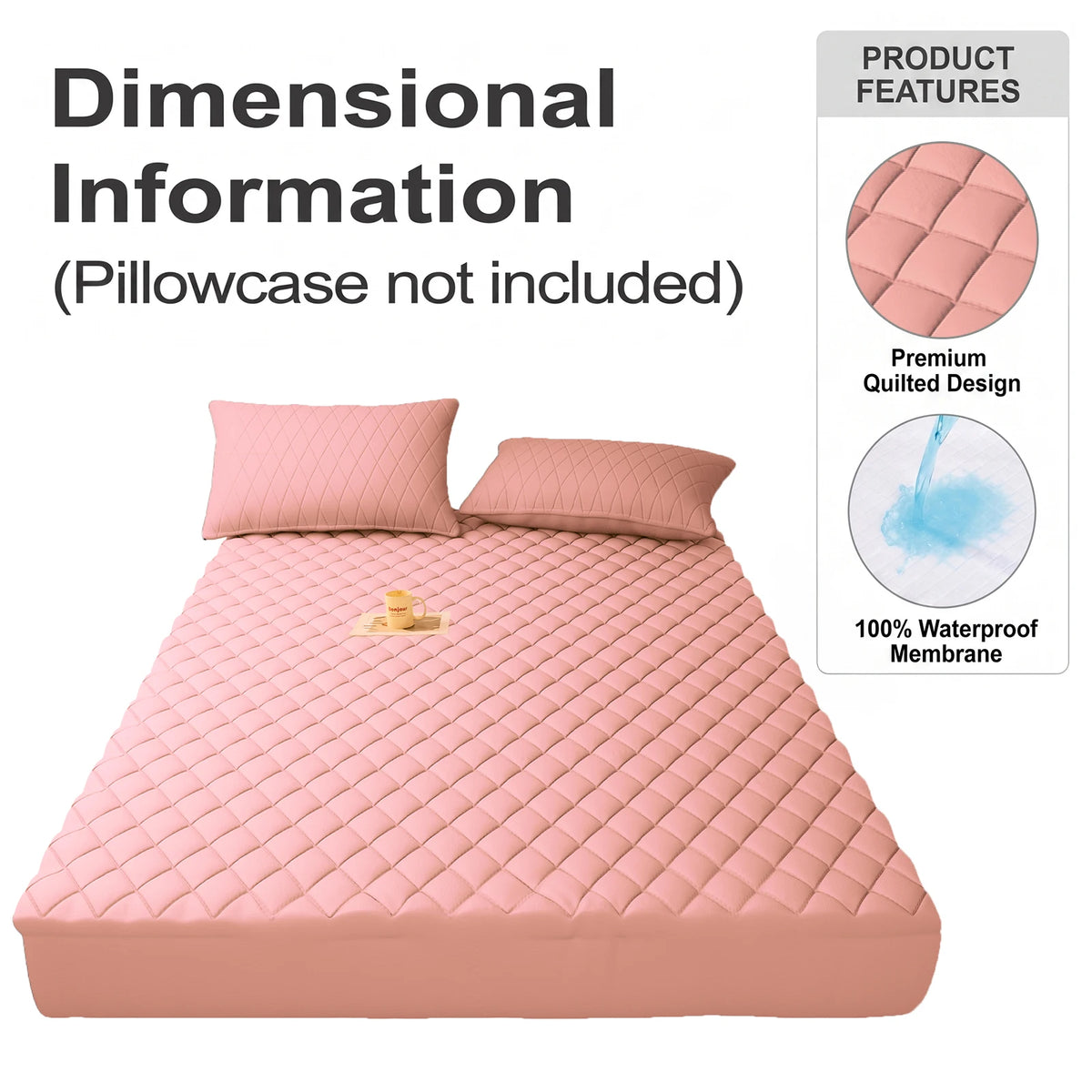 1Pc Waterproof Mattress Protector