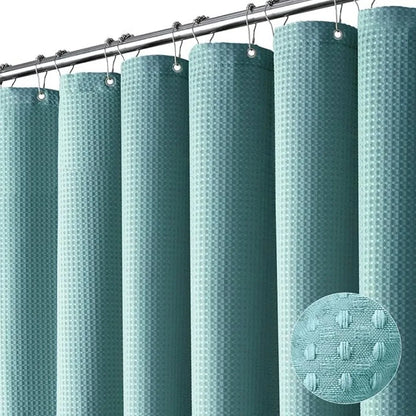 Waterproof Plain Waffle Shower Curtain