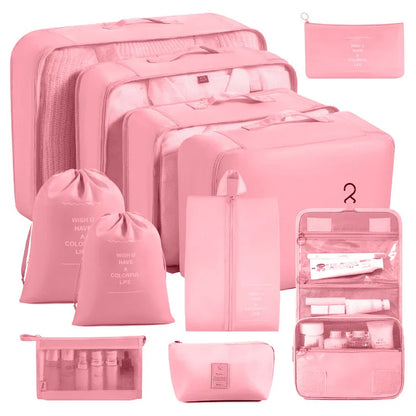 Packing cubes for clothes, shoes and accessories, 8-11 pieces