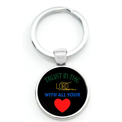 Keychain With Printed Bible Quote