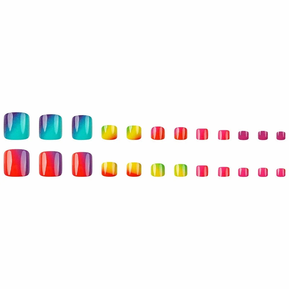 Press On Rainbow Nails