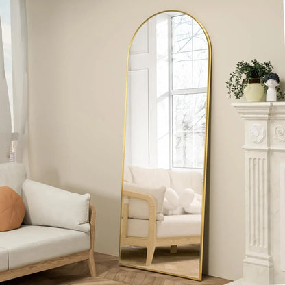 Full Length Arch Floor Mirror with Stand