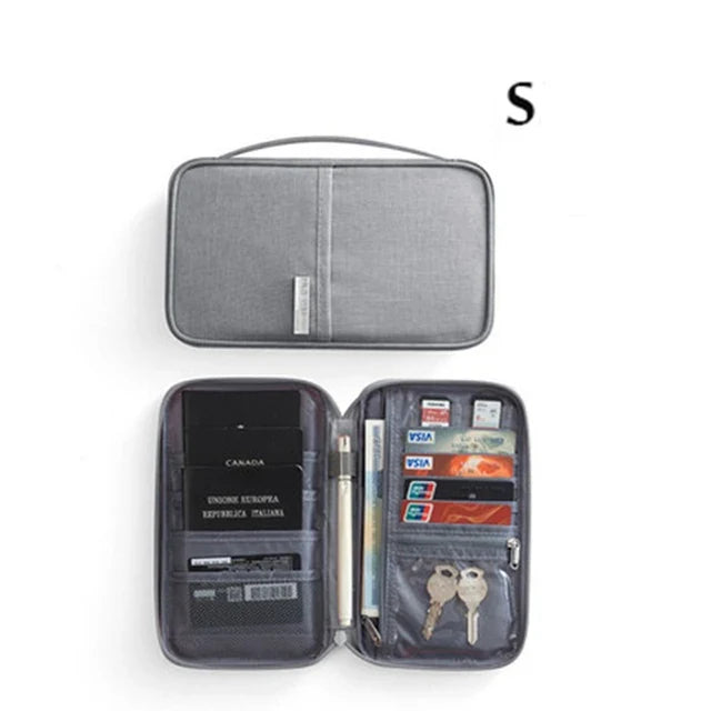 Family passport holder in gray, small