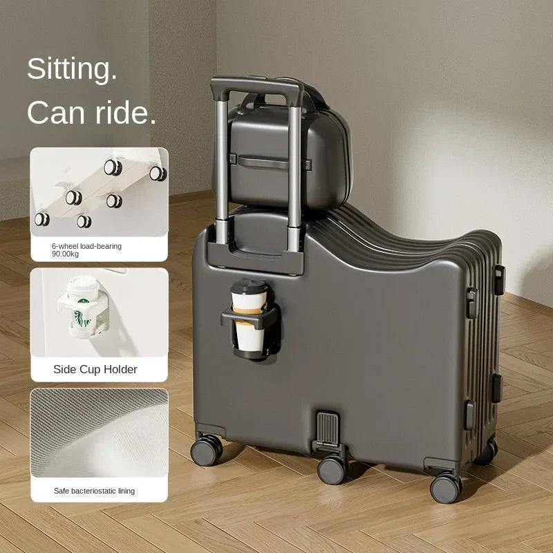 Children's Luggage Set with USB Cup Holder