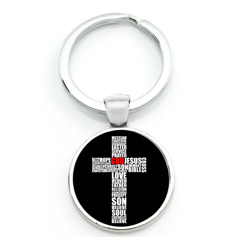 Keychain With Printed Bible Quote