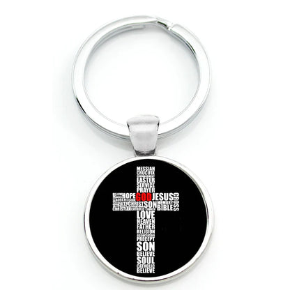 Keychain With Printed Bible Quote