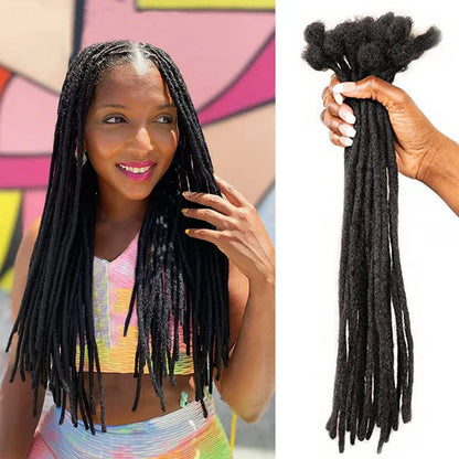 Human Hair Kinky Straight Crochet locs 14/16inch